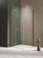 NEW TRENDY NESTA COPPER BRUSHED kabina kwadratowa 80x80 cm lewa, szkło transparentne