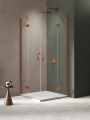 NEW TRENDY NESTA COPPER BRUSHED kabina kwadratowa 90x90 cm, szkło transparentne