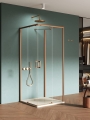 NEW TRENDY PRIME COPPER BRUSHED kabina kwadratowa 80x80 cm, szkło transparentne