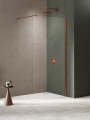 NEW TRENDY NESTA COPPER BRUSHED ścianka walk-in 120 cm, wspornik prostopadły
