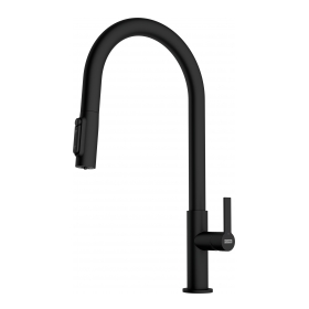 FRANKE MARIS SLIM CLEAR WATER J pull-out bateria kuchenna stojąca z podłączeniem do filtra z wyciąganą wylewką czarny