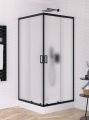 NEW TRENDY SUVIA BLACK kabina kwadratowa 80x80 cm, szkło satyna