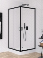 NEW TRENDY SUVIA BLACK kabina kwadratowa 90x90 cm, szkło transparentne