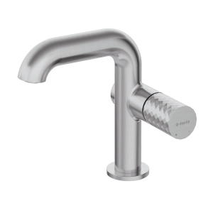 DEANTE Bateria SILIA HEXA umywalkowa z prostokątną wylewką, stal szczotkowana