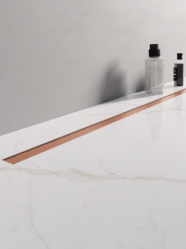 NEW TRENDY VISIO SLIM COPPER prysznicowy odpływ liniowy 80 cm, miedź szczotkowana
