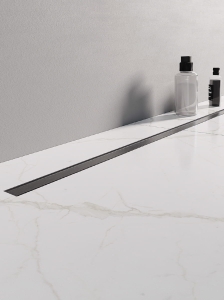NEW TRENDY VISIO SLIM GUNMETAL prysznicowy odpływ liniowy 90 cm, grafit szczotkowany