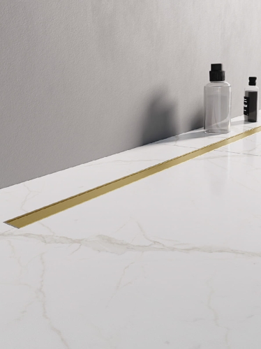 NEW TRENDY VISIO SLIM GOLD BRUSHED prysznicowy odpływ liniowy 70 cm, złoty szczotkowany