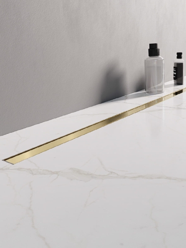 NEW TRENDY VISIO SLIM GOLD prysznicowy odpływ liniowy 70 cm, złoty polerowany