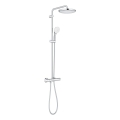 GROHE TEMPESTA zestaw natryskowy termostatyczny naścienny z baterią i deszczownicą, chrom