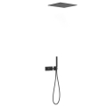 TRES B-SYSTEM  zestaw natryskowy termostatyczny z baterią i deszczownicą, czarny mat