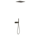 TRES B-SYSTEM  zestaw natryskowy termostatyczny z baterią i deszczownicą, czarny brąz