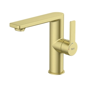 ROCA TARGA bateria umywalkowa stojąca, brushed gold