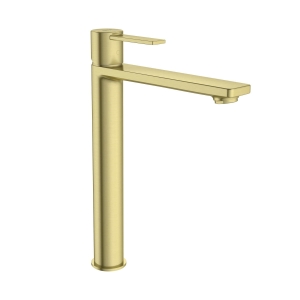 ROCA TARGA bateria umywalkowa stojąca, brushed gold