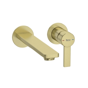 ROCA TARGA bateria umywalkowa podtynkowa, brushed gold