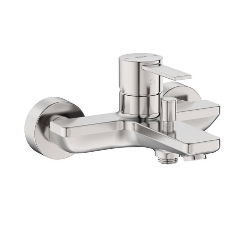 ROCA TARGA bateria wannowo-natryskowa naścienna, inox