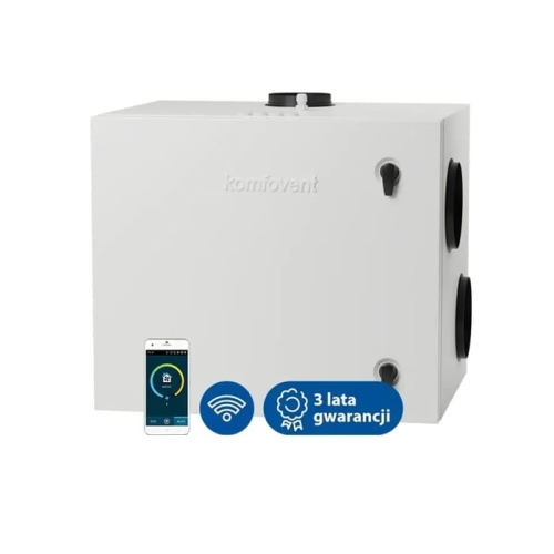 KOMFOVENT DOMEKT R 400H, rekuperator poziomy, lewy, automatyka C6M