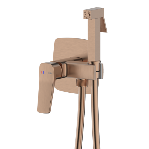 KFA MALAGA bateria bidetowa podtynkowa, brushed rose gold