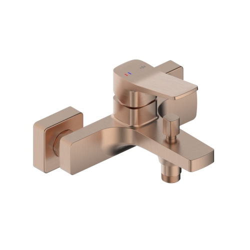 KFA MALAGA bateria wannowo-natryskowa naścienna, brushed rose gold