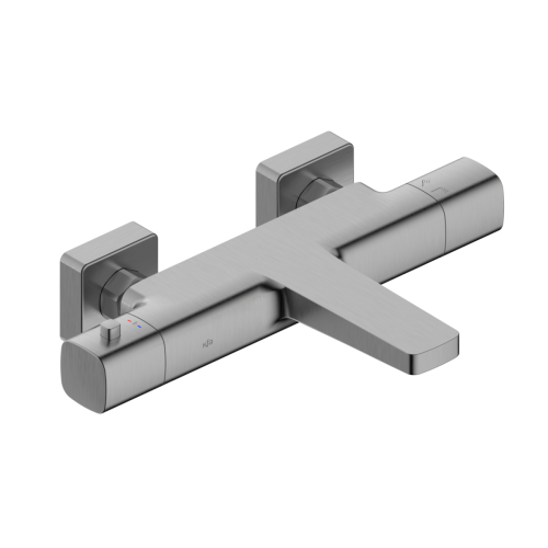 KFA MALAGA bateria wannowo-natryskowa naścienna termostatyczna, gun metal grey