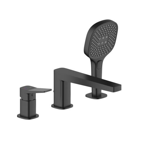 KFA MALAGA bateria wannowo-natryskowa nawannowa, czarna