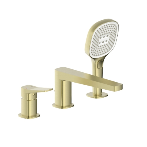 KFA MALAGA bateria wannowo-natryskowa nawannowa, brushed light gold