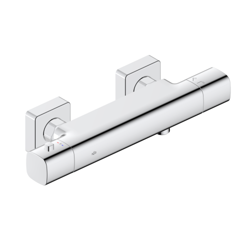 KFA MALAGA bateria natryskowa termostatyczna naścienna, chrom