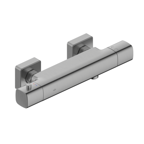 KFA MALAGA bateria natryskowa termostatyczna naścienna, gun metal grey