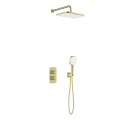 KFA MALAGA zestaw natryskowy podtynkowy termostatyczny z baterią i deszczownicą, brushed light gold