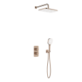 KFA MALAGA zestaw natryskowy podtynkowy termostatyczny z baterią i deszczownicą, brushed rose gold