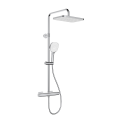 KFA MALAGA zestaw natryskowy termostatyczny naścienny z deszczownicą, chrom