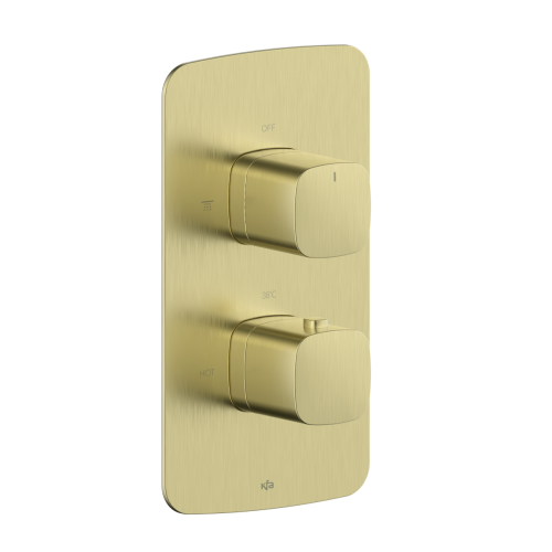 KFA MALAGA bateria natryskowa podtynkowa termostatyczna, brushed light gold