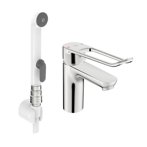 ORAS CLINICA bateria umywalkowa z rączką Bidetta, chrom