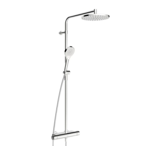 ORAS OPTIMA STYLE zestaw natryskowy termostatyczny z baterią i deszczownicą, chrom