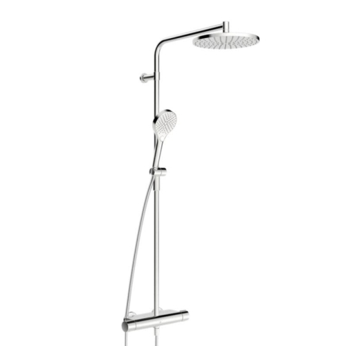 ORAS OPTIMA STYLE zestaw natryskowy termostatyczny z baterią i deszczownicą, chrom
