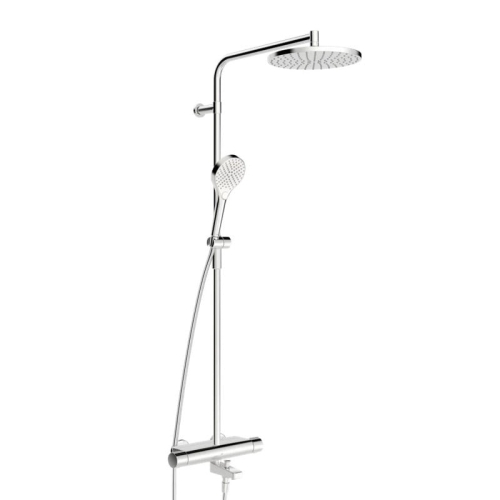 ORAS OPTIMA STYLE zestaw natryskowy termostatyczny z baterią i deszczownicą, chrom