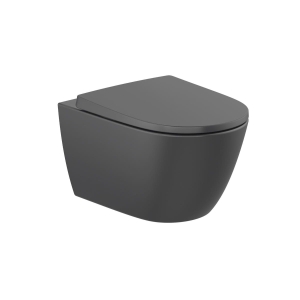 ROCA ONA RIMLESS VORTEX miska WC podwieszana, czarny mat    