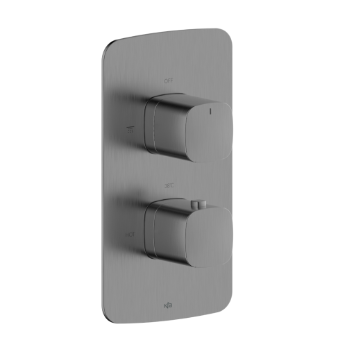 KFA MALAGA bateria natryskowa podtynkowa termostatyczna, gun metal grey