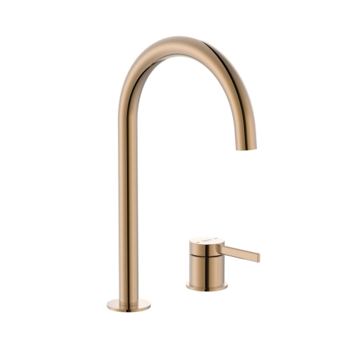 ROCA ONA bateria umywalkowa stojąca, brushed gold