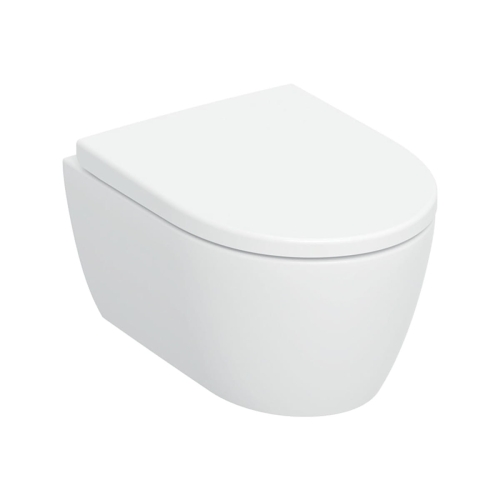 GEBERIT zestaw wiszącej miski WC Geberit iCon, lejowa, krótka, ukryte mocowania, TurboFlush, z deską sedesową