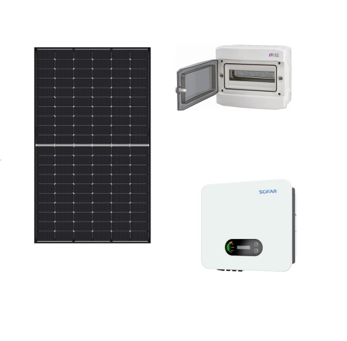 Zestaw fotowoltaiczny JAM60S20-385/MR+falownik PV SOFAR 5,5 KTL-X G3 + pakiet elektryczny