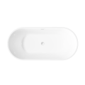 INVENA GLAMOUR wanna wolnostojąca przyścienna 170x80 cm, biała ryflowana