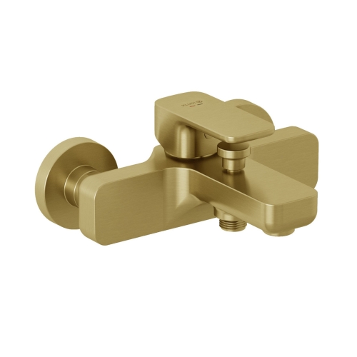 KLUDI RENON bateria wannowo-natryskowa naścienna, złoty szczotkowany