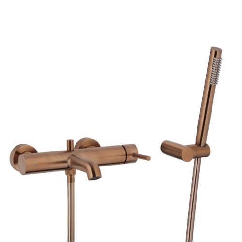 KFA MOZA ROSE GOLD bateria wannowo-natryskowa naścienna, miedź szczotkowana