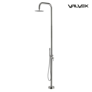 VALVEX GARDEN kolumna natryskowa z głowicą prysznicową i natryskiem stal szczotkowana