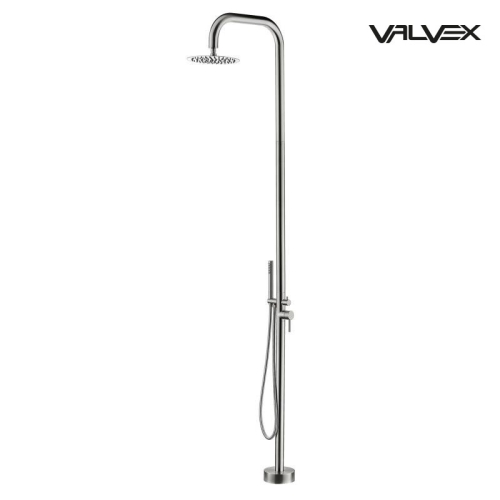 VALVEX GARDEN kolumna natryskowa z głowicą prysznicową i natryskiem stal szczotkowana