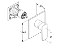 KLUDI PURE&STYLE Bateria natryskowa podtynkowa chrom