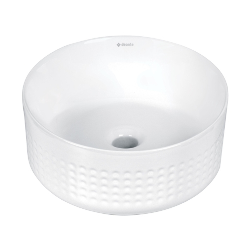 DEANTE SILIA HEXA umywalka ceramiczna nablatowa asymetryczna, biały