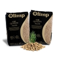 Pellet drzewny Olimp w workach 15 kg z certyfikatem EN A1 plus i DINplus.