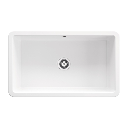 DEANTE LUMI zlewozmywak ceramiczny wpuszczany w blat 810x480 mm biały