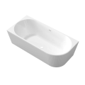 INVENA GLAMOUR wanna wolnostojąca przyścienna lewa 170x80 cm biała ryflowana